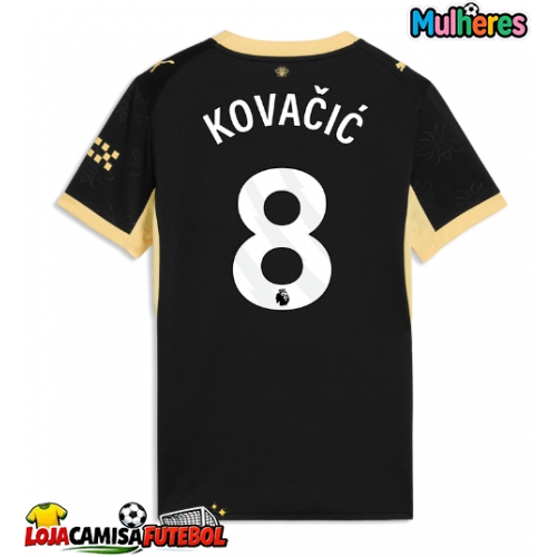 Camisa de Futebol Manchester City Mateo Kovacic #8 Equipamento Secundário Mulheres 2026-27 Manga Curta